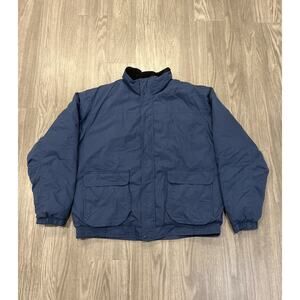 LL Bean Jacket Men's XL Goose Down Quilt Lined 0 BNJ4 Blue Puffer